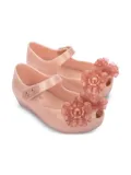 Mini Melissa flower-detailing ballerina shoes - Pink