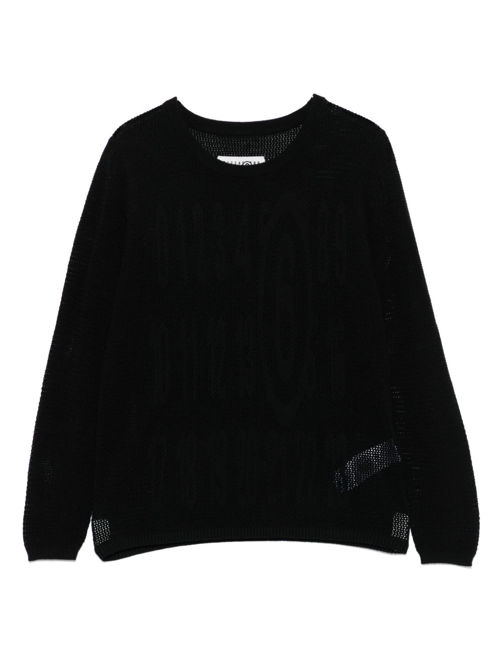 MM6 Maison Margiela Kids open-knit sweater - Black