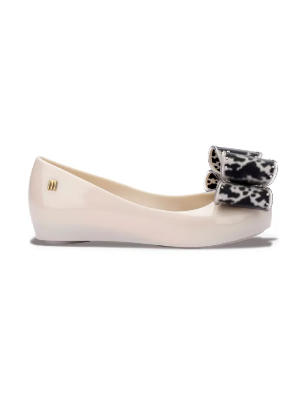 Mini Melissa Ultragirl Classic Bow Ballet Flats Neutrals