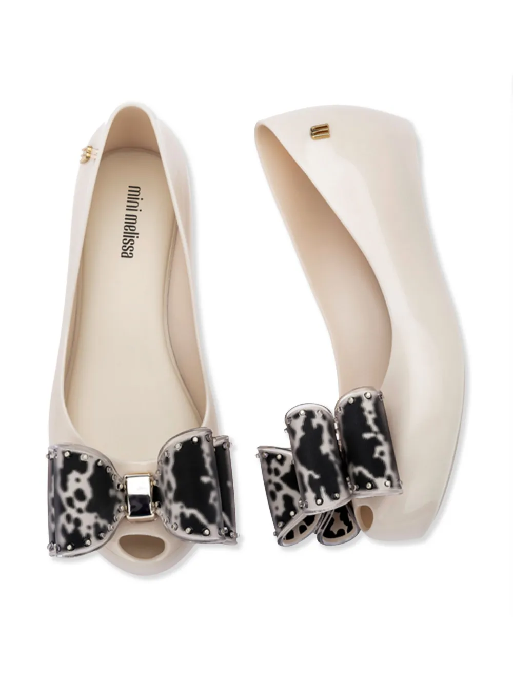 Mini Melissa Ultragirl Classic Bow ballet flats Neutrals