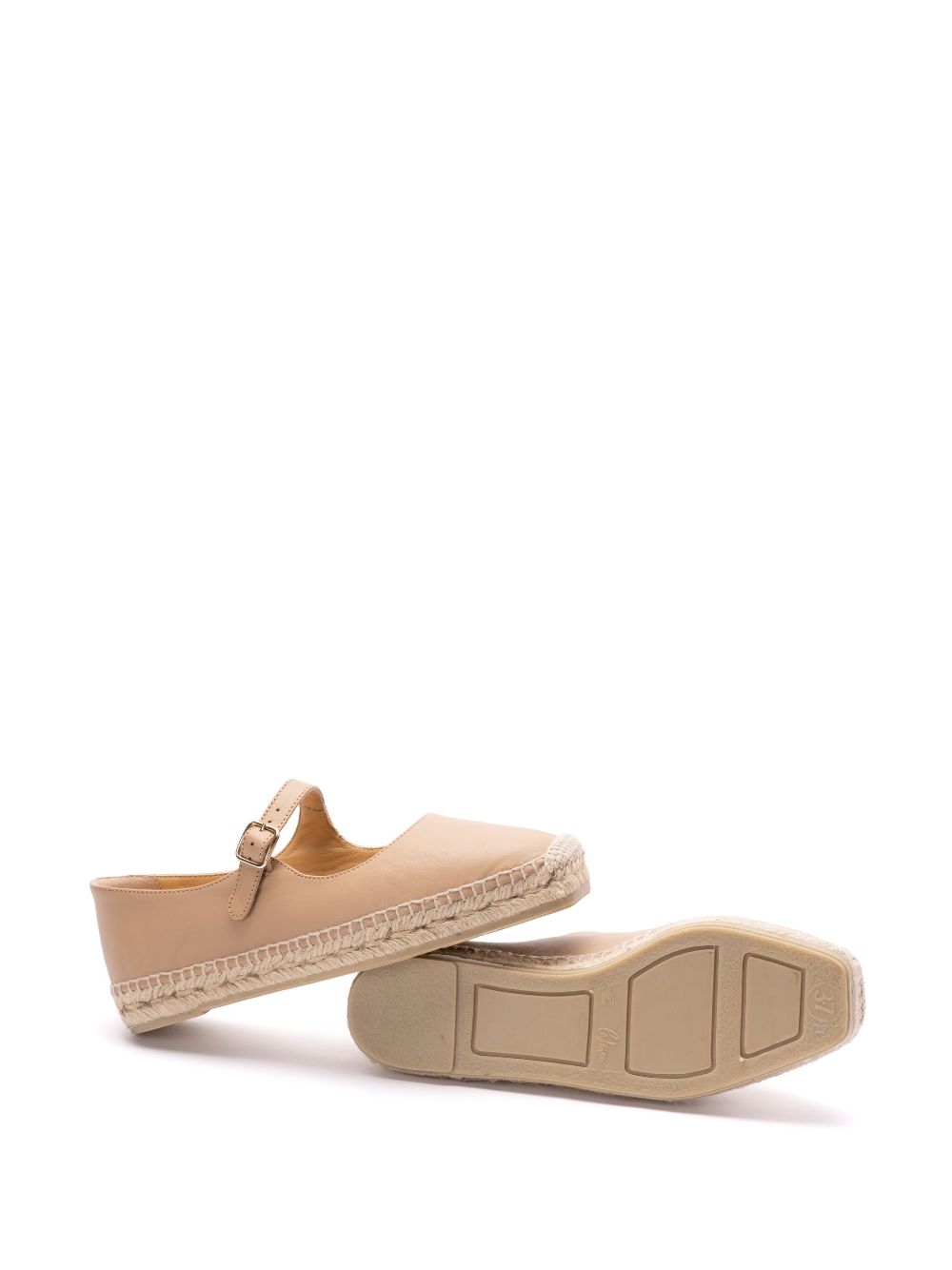 Castañer Leren ballerina's Beige