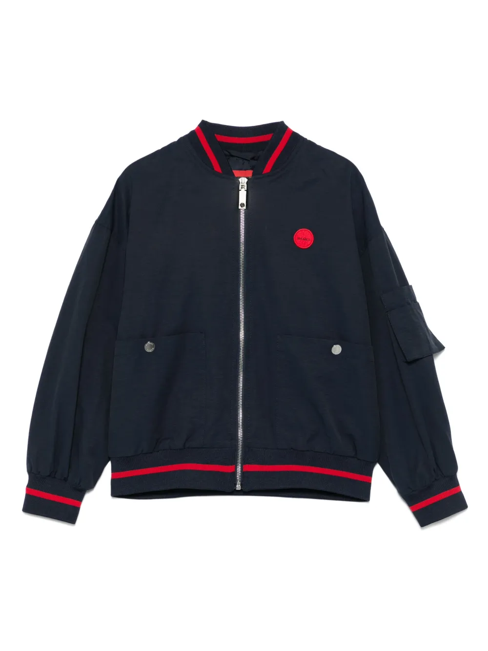MAX&Co. Kids Jaqueta bomber com patch de logo | Azul | Image 1