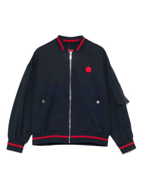 MAX&Co. Kids logo-patch bomber jacket