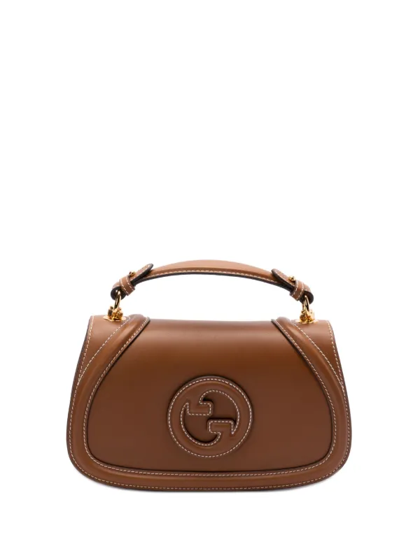 GUCCI ブラウン ロゴ ハンドバッグ Gucci グッチ ブロンディ ハンドバッグ M | ブラウン | FARFETCH JP