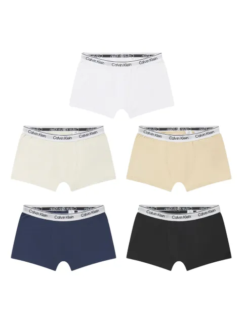 Calvin Klein Kids logo-waistband boxers (pack of five)