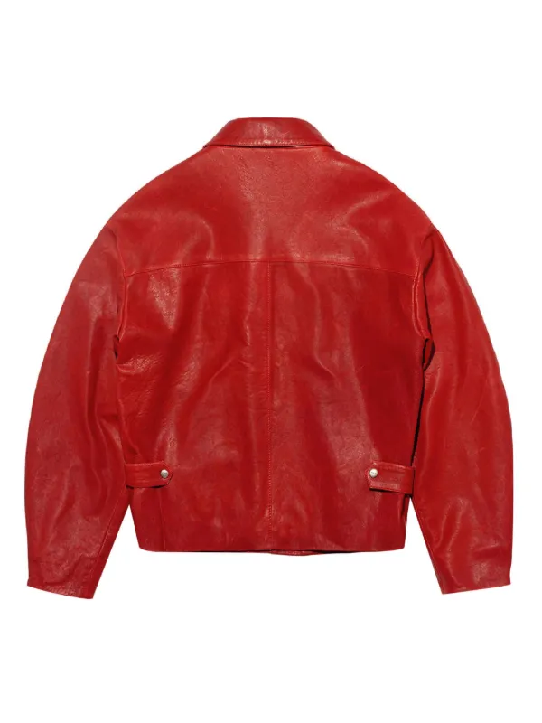 Mainless Leather Jacket | Red | FARFETCH