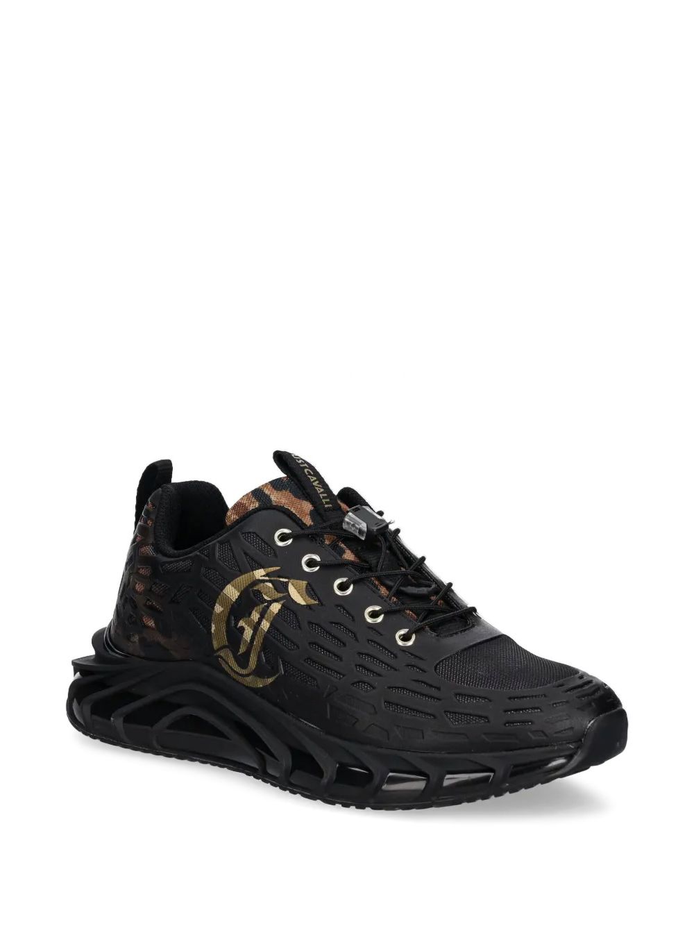 Just Cavalli leopard-print sneakers - Zwart