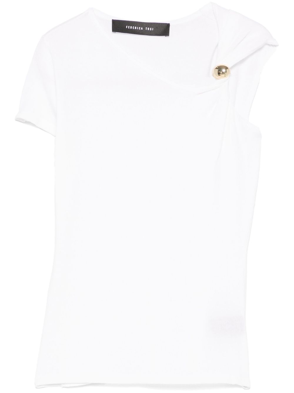 Federica Tosi T-shirt met juweel-detail Wit