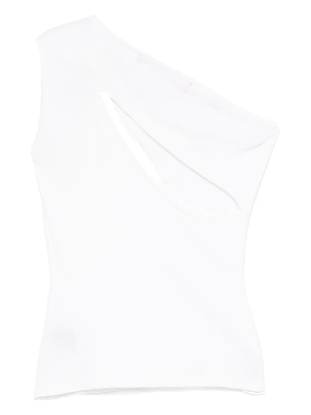 Federica Tosi Asymmetrische top met juwelen detail - Wit