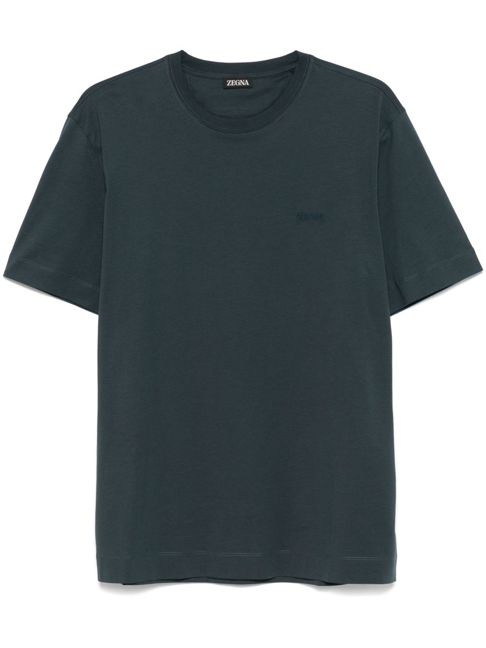 ZEGNA LOGO-EMBROIDERED T-SHIRT