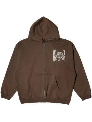 CORTEIZ x Island Puff Print Zip Hoodie | Blue | FARFETCH CA