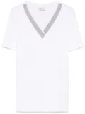 Peserico contrast-collar T-shirt - White