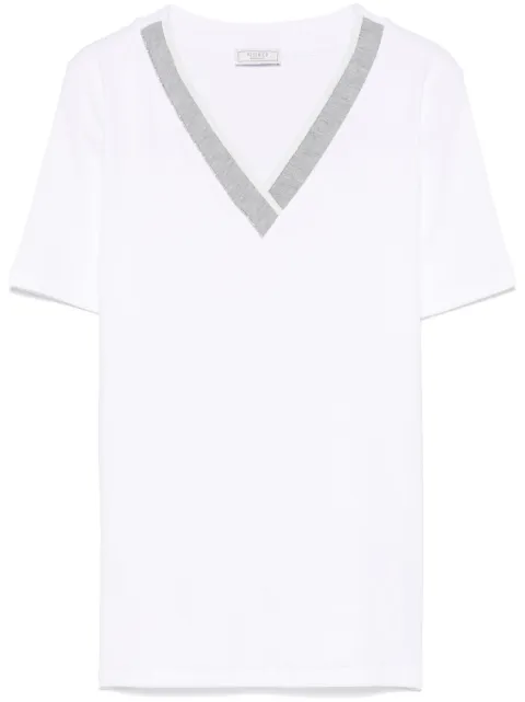 Peserico contrast-collar T-shirt
