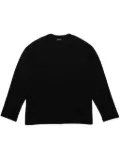 Mainless waffle-knit T-shirt - Black