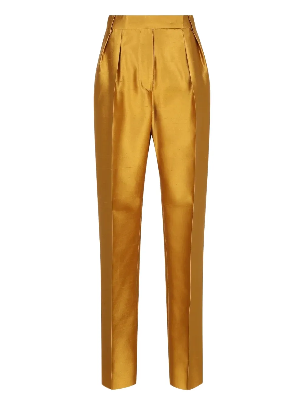 Max Mara Shantung pleated satin trousers - ゴールドトーン Max Mara Shantung pleated satin trousers - ゴールドトーン