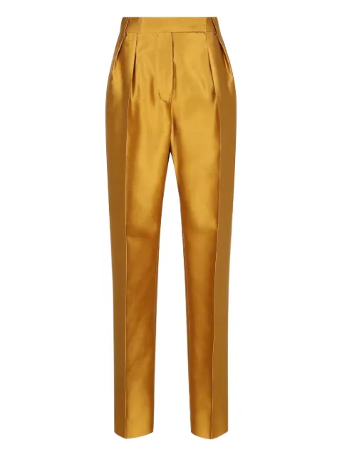 Max Mara Shantung pleated satin trousers