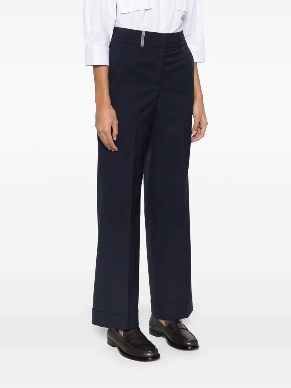 Peserico Straight broek Blauw