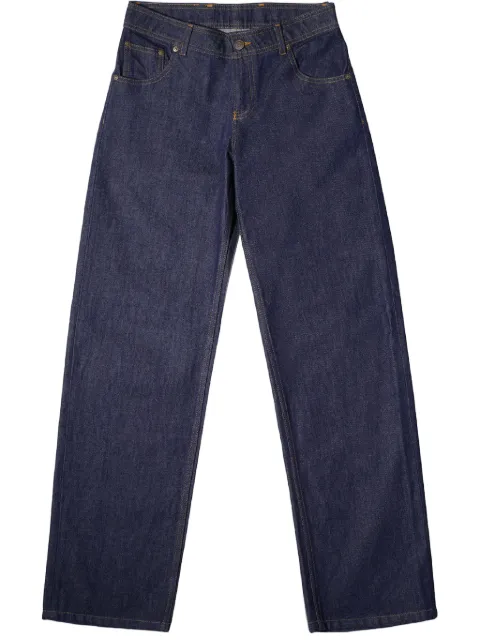 Mainless low-rise jeans