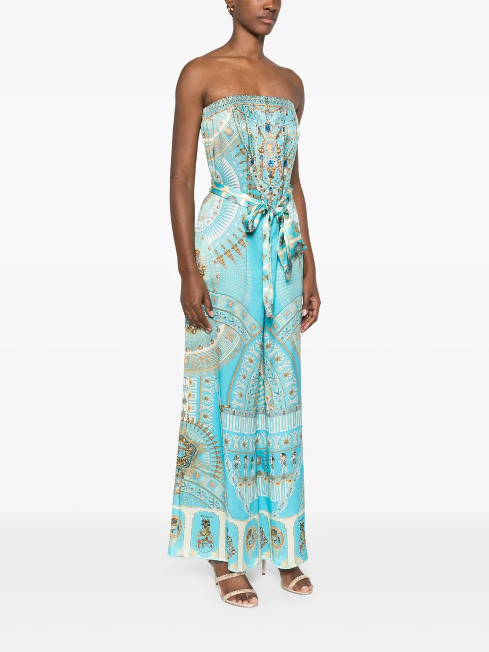 Camilla Strapless jumpsuit Blauw