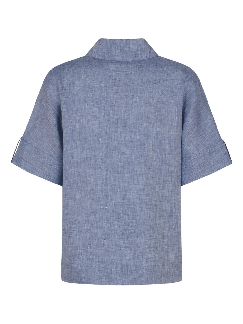 Peserico camp collar top - Blauw