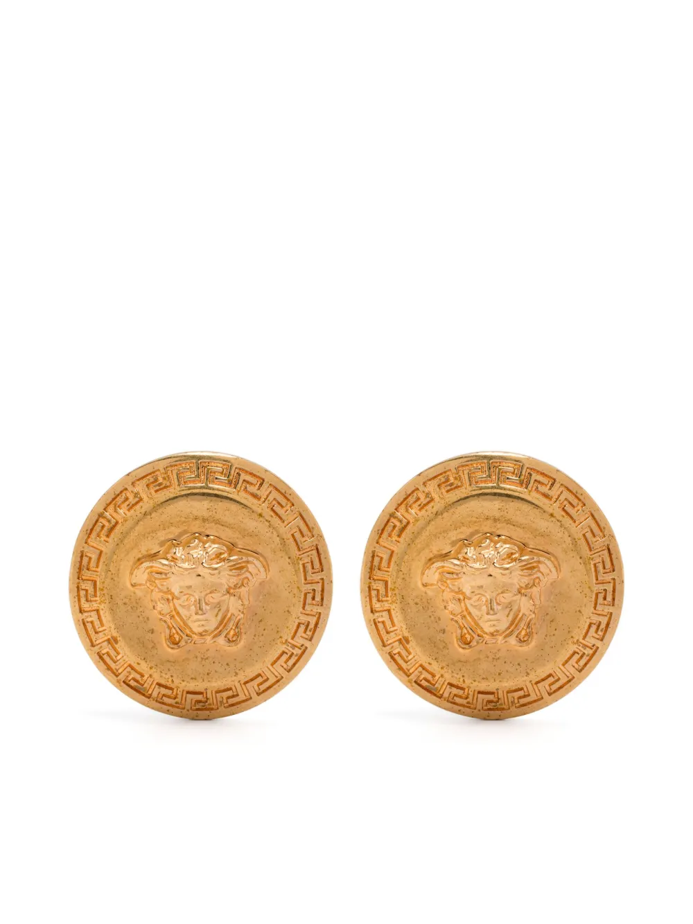 Versace Pre-Owned Orecchini a bottone Tribute Medusa - Oro