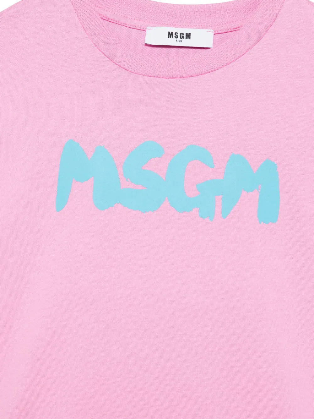 MSGM Kids Jersey T-shirt Roze