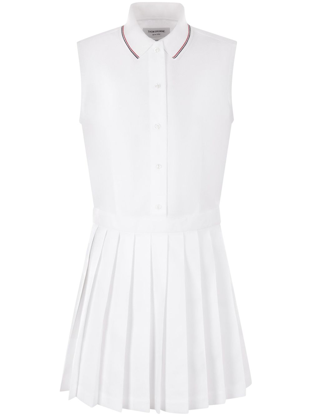 Thom Browne pleated skirt dress - White