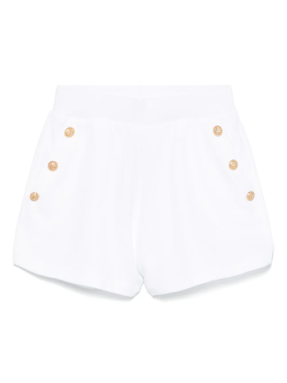 Balmain Kids Shorts met borduurwerk Wit