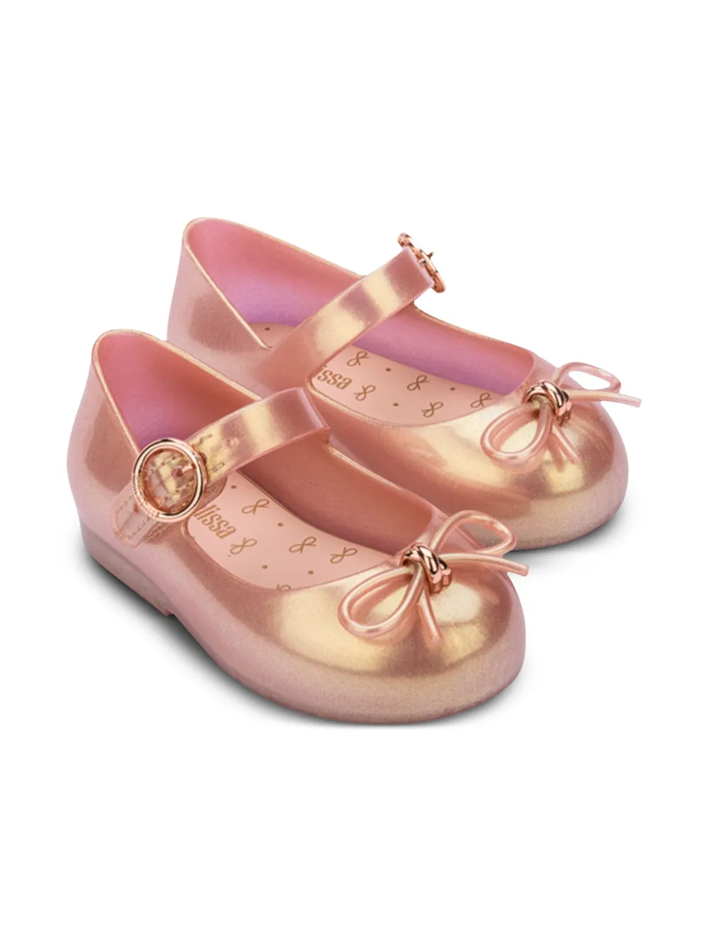 Mini Melissa Ballerina's met strikdetail Goud