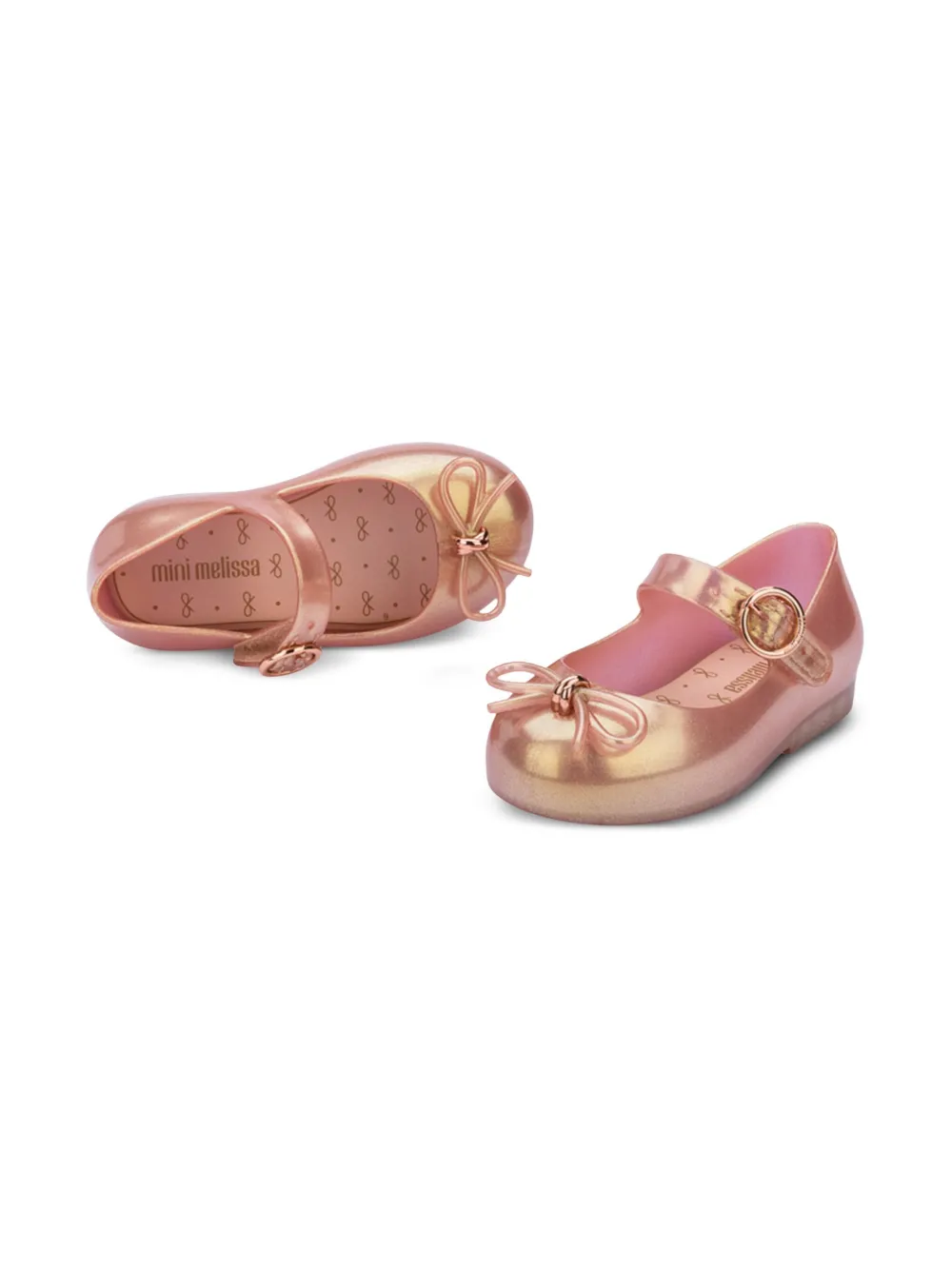 Mini Melissa Ballerina's met strikdetail Goud