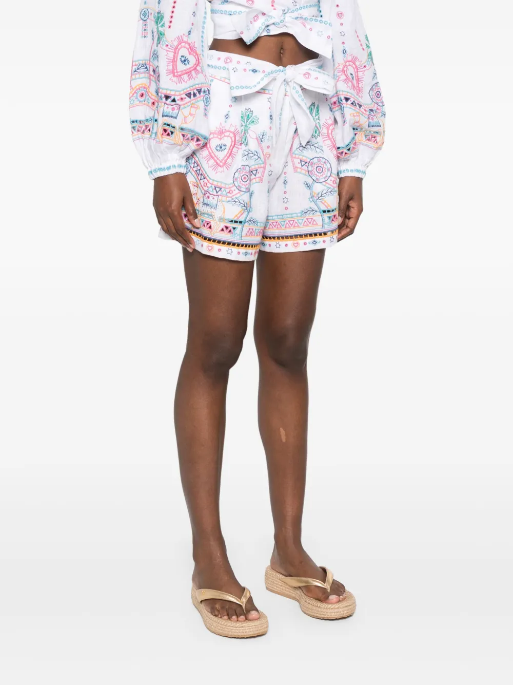 Camilla Shorts met ceintuur Wit