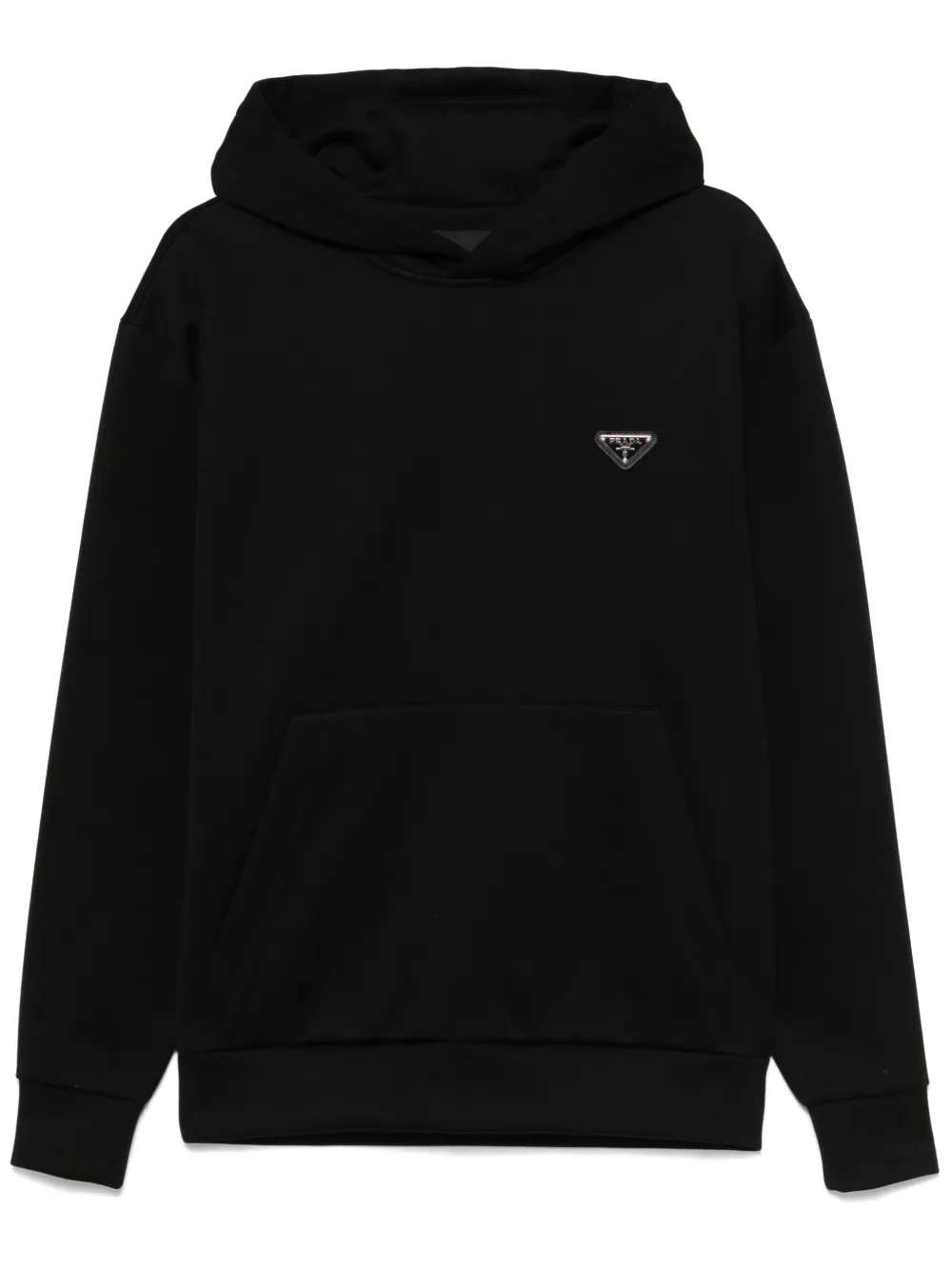 Prada Hoodie met logo Zwart