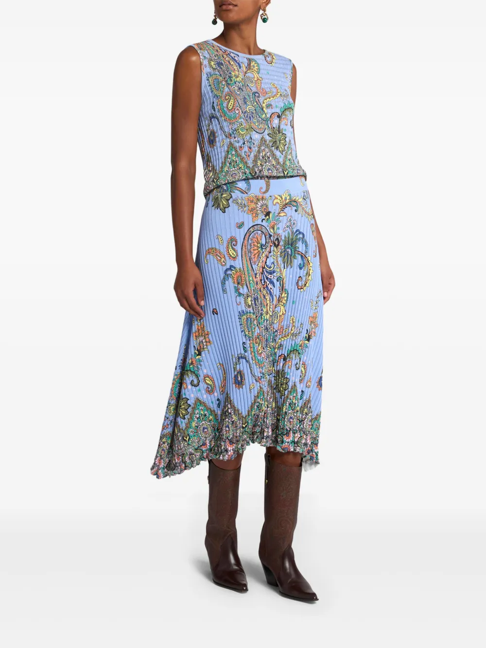 ETRO Top met bloemenprint - Blauw