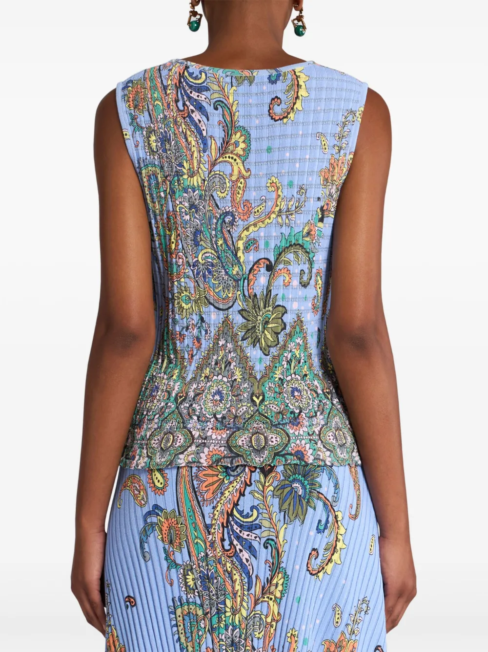 ETRO Top met bloemenprint Blauw