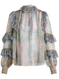 ETRO ruffled silk blouse - White