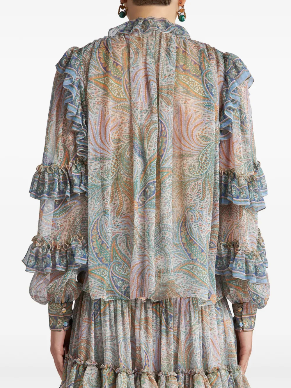 ETRO Zijden blouse met ruches Wit