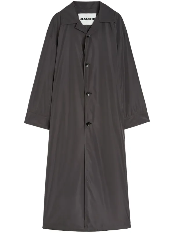 JILSANDER コート　ブラウン Jil Sander Long Belted Trench Coat in Ganache Brown | Santa
