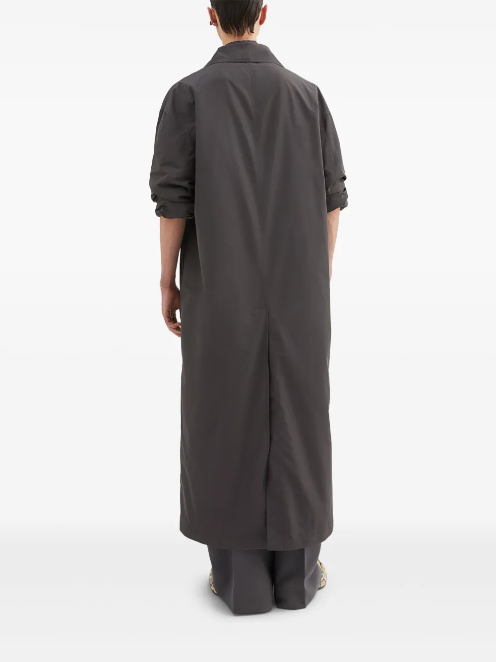 Jil Sander Single-breasted Trench Coat In Brown
