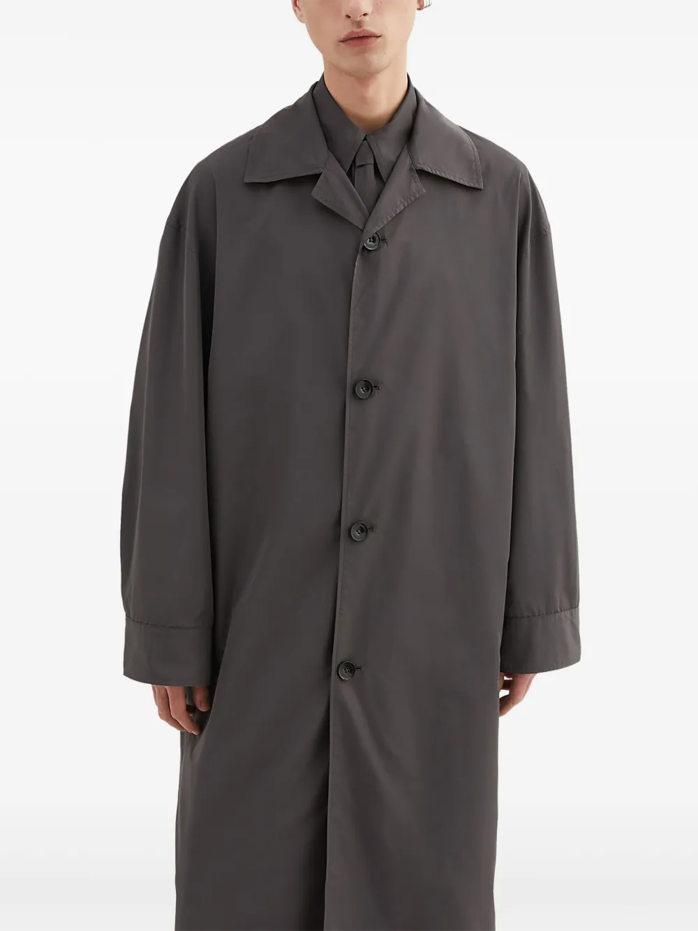 Jil Sander Single-breasted Trench Coat In Brown