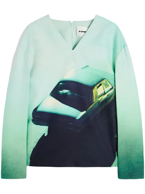 Jil Sander top con estampado gráfico