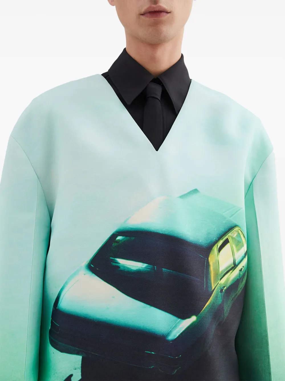 Jil Sander Top met grafische print Groen