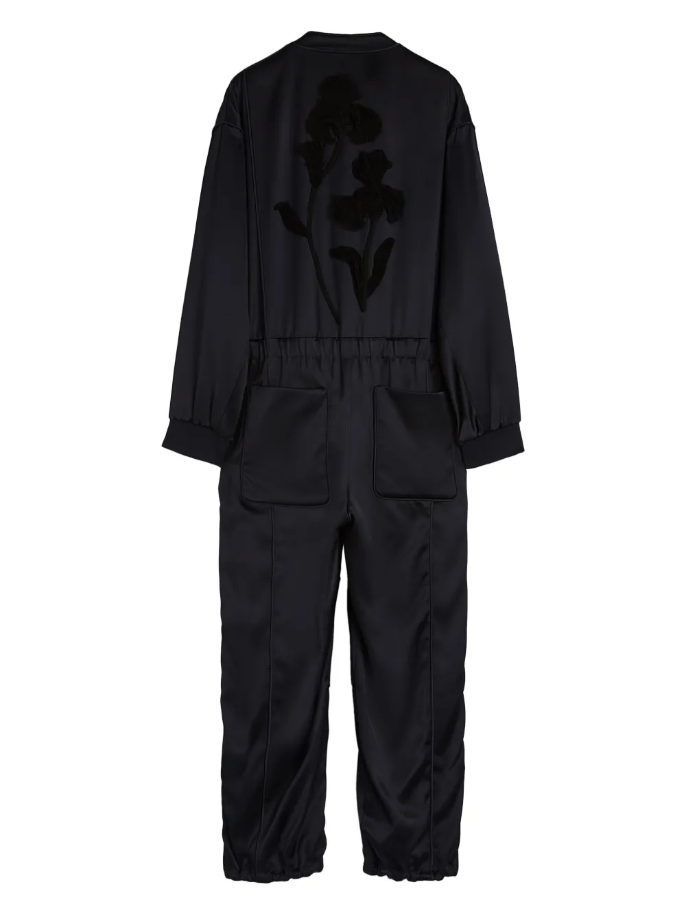 Jil Sander Jumpsuit met borduurwerk Zwart