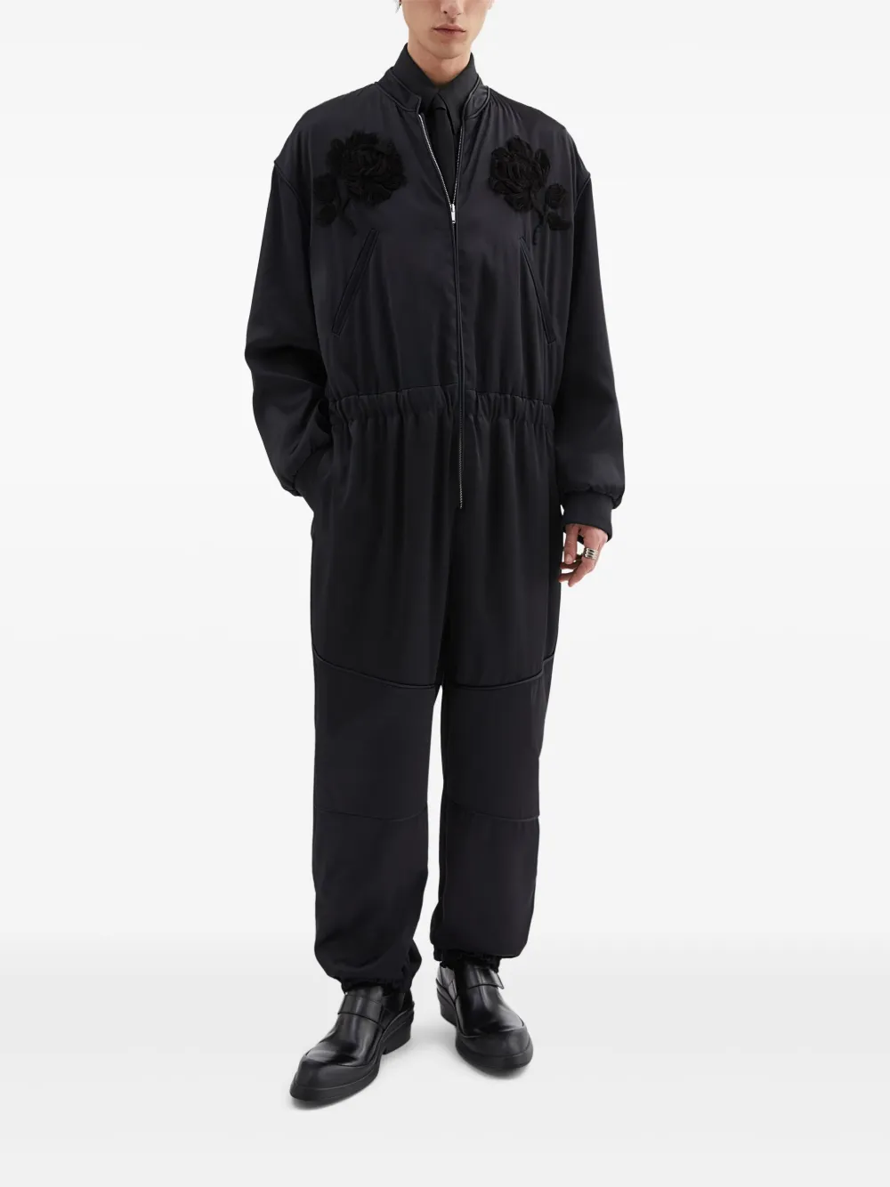 jilsander Jil Sander Jumpsuit met borduurwerk - Zwart