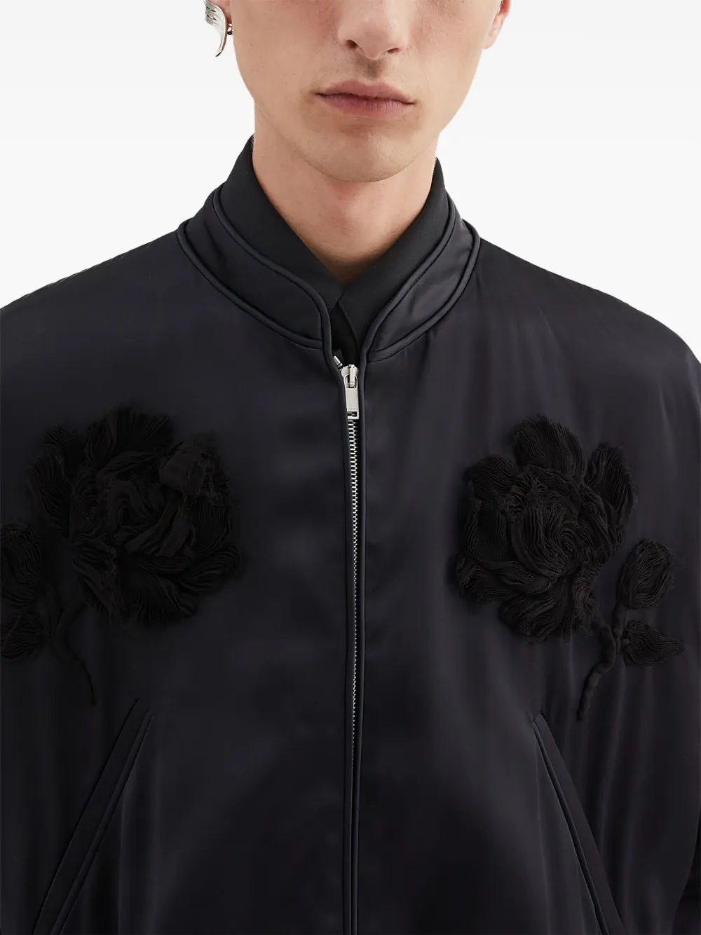Jil Sander Jumpsuit met borduurwerk Zwart