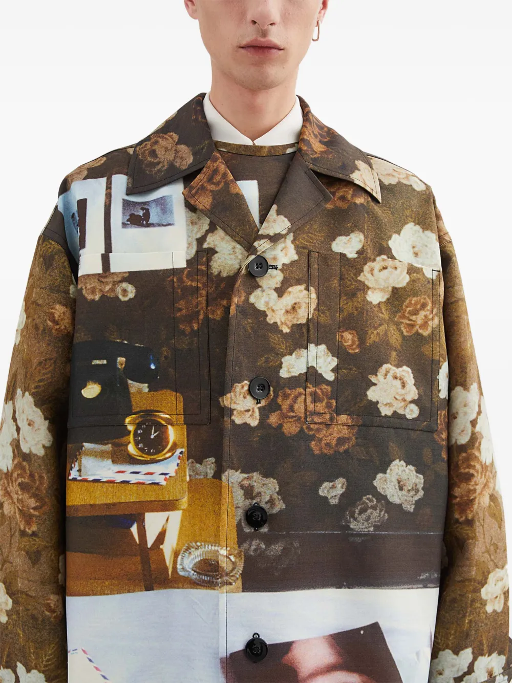 Jil Sander Jack met grafische print Geel