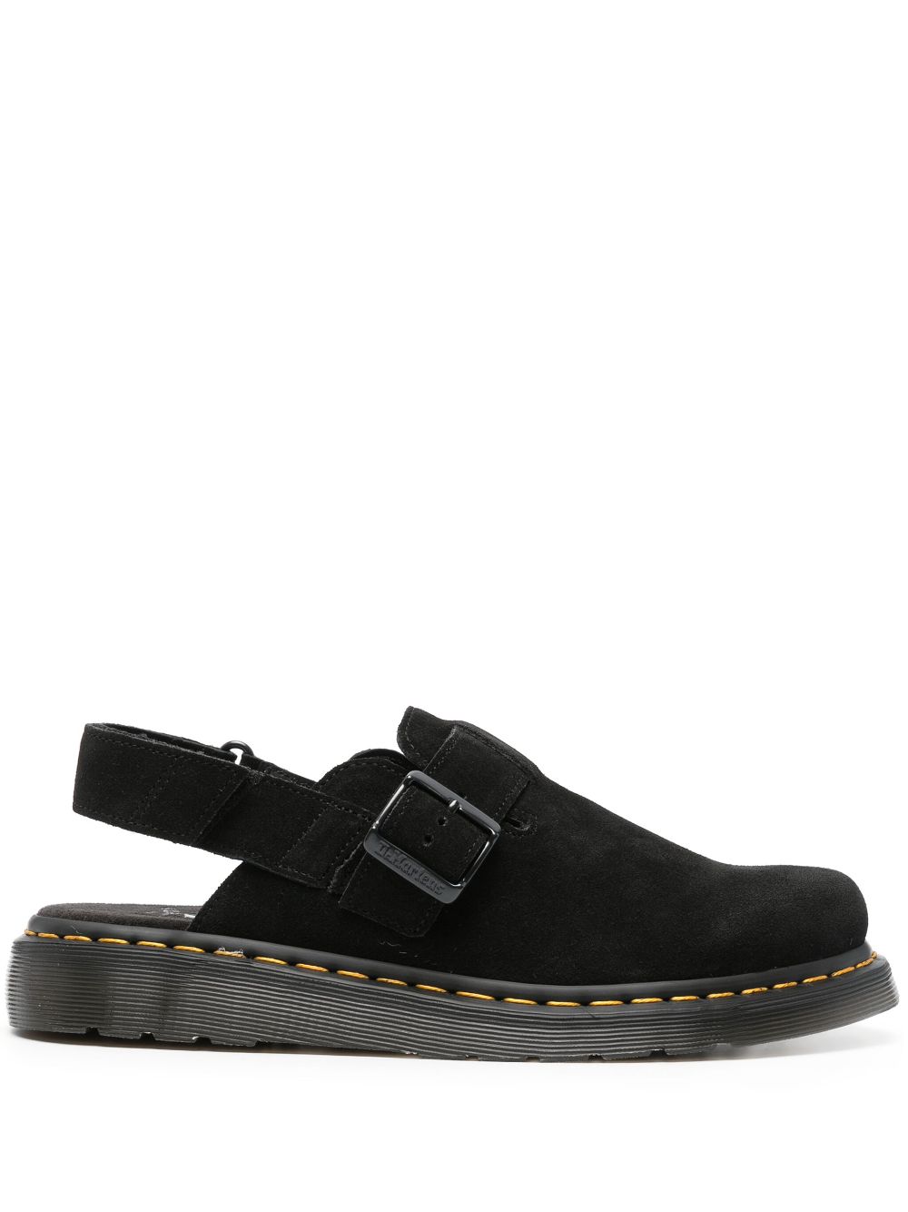 Dr. Martens Jorge II Suede Slingback Mules "Black" Zwart