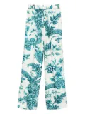 F.R.S For Restless Sleepers bird-print elasticated-waist straight trousers - White