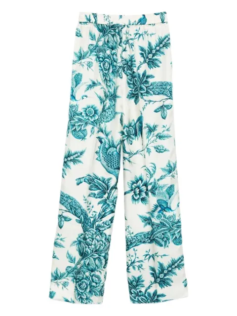 F.R.S For Restless Sleepers bird-print elasticated-waist straight trousers