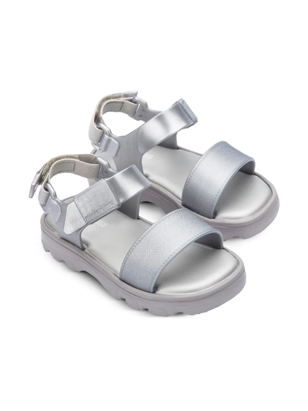 Mini Melissa Kick Off sandalen Zilver