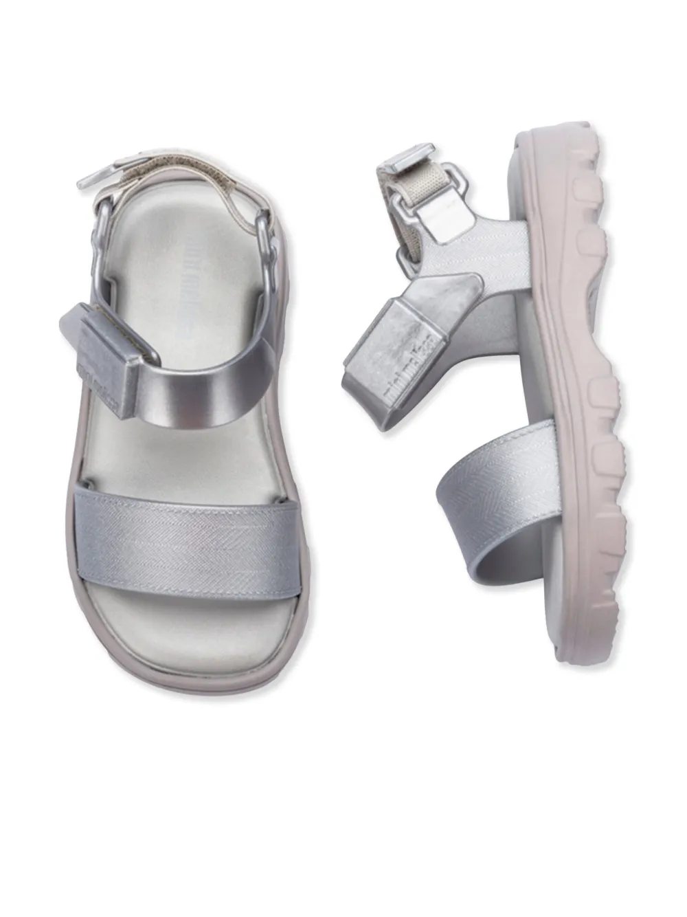 Mini Melissa Kick Off sandalen Zilver